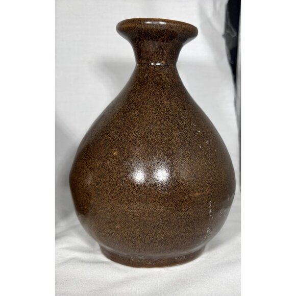 Antique Primitive Brown Ceramic Pots Lot of 2 Albany Slipware Glazed - Picture 2 of 8